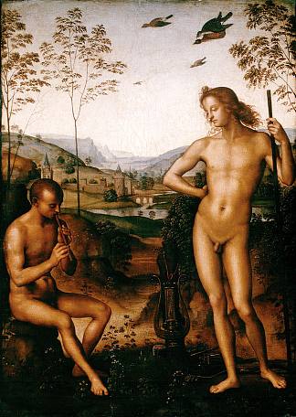 阿波罗和马西亚斯 Apollo and Marsyas (1495)，彼得罗·贝鲁吉诺