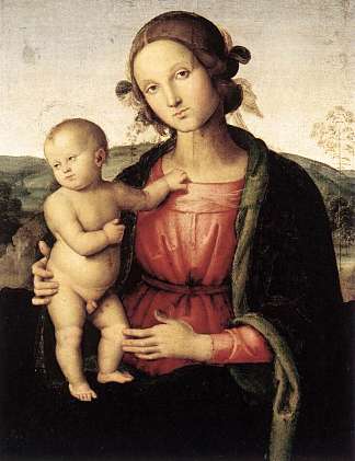 麦当娜和孩子 Madonna and Child (c.1495)，彼得罗·贝鲁吉诺