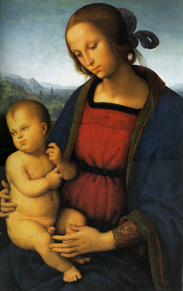 麦当娜与孩子 Madonna with Child (1498 - 1500)，彼得罗·贝鲁吉诺