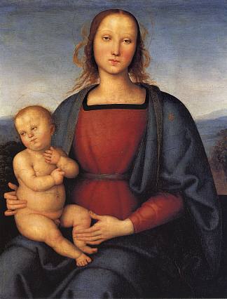 麦当娜与孩子 Madonna with Child (1500)，彼得罗·贝鲁吉诺