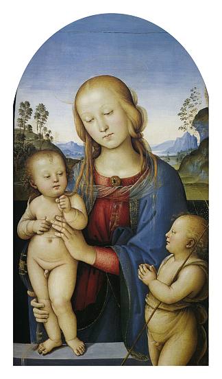 麦当娜与孩子和圣约翰 Madonna with Children and St.John (1480 – 1485)，彼得罗·贝鲁吉诺