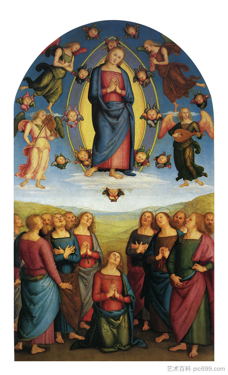 Pala di Corciano（圣母升天） Pala di Corciano (Assumption of Mary) (1513)，彼得罗·贝鲁吉诺