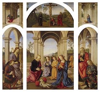 息肉阿尔巴尼托洛尼亚 Polyptych Albani Torlonia (1491)，彼得罗·贝鲁吉诺