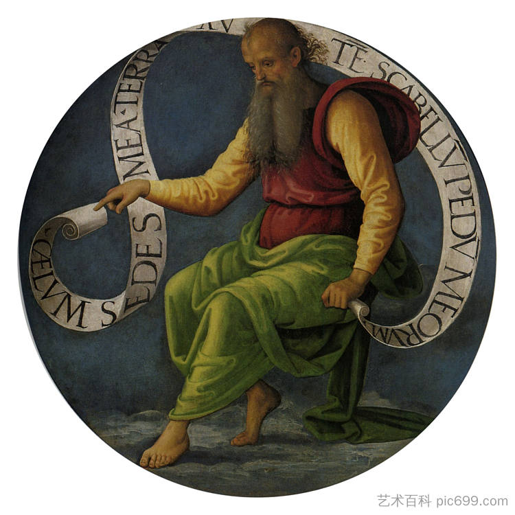 圣彼得的息肉（先知以赛亚） Polyptych of St. Peter (Prophet Isaiah) (1496 - 1500)，彼得罗·贝鲁吉诺