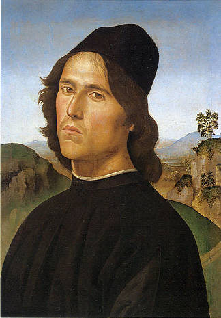 洛伦佐·迪·克雷迪的肖像 Portrait of Lorenzo di Credi (1488)，彼得罗·贝鲁吉诺