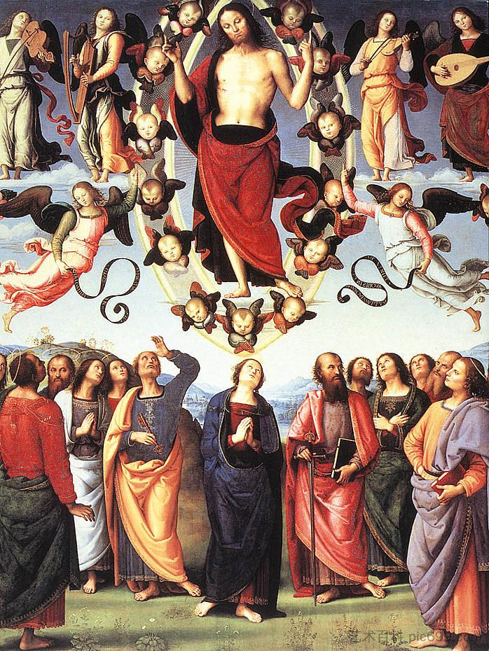 基督升天 The Ascension of Christ (1495 - 1498)，彼得罗·贝鲁吉诺