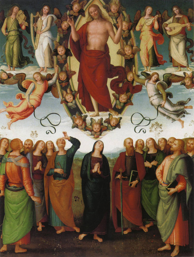 基督升天 The Ascension of Christ (1505 - 1510)，彼得罗·贝鲁吉诺