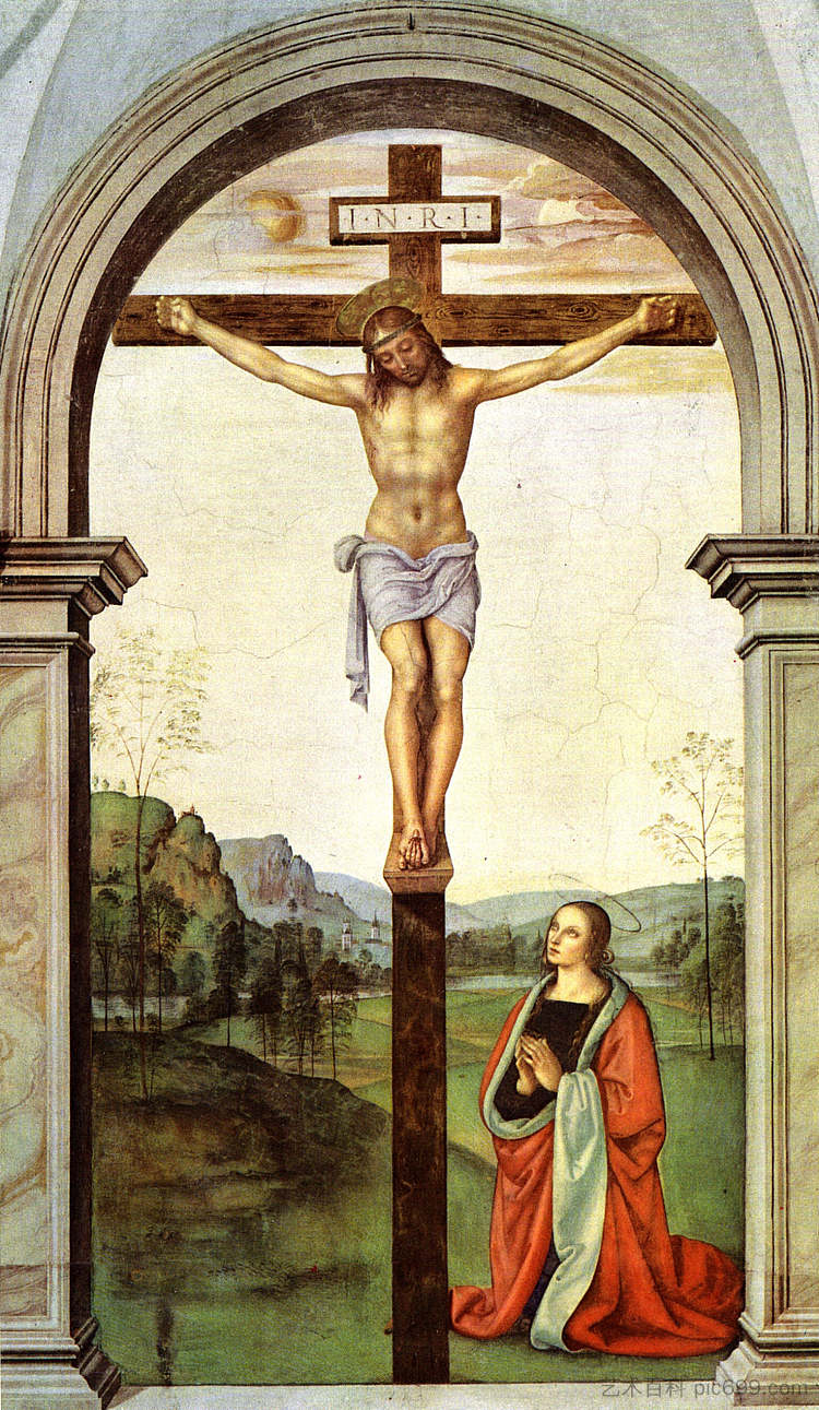 受难 The Crucifixion (1494 - 1496)，彼得罗·贝鲁吉诺