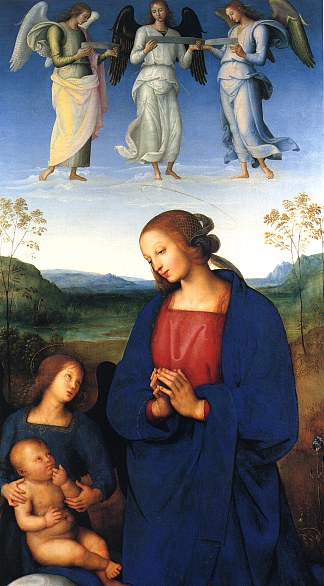 圣母子与天使 The Virgin and Child with an Angel (c.1499)，彼得罗·贝鲁吉诺