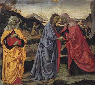 与圣安妮和圣约翰的访问 圣弗朗西斯的圣痕 The Visitation with St. Anne and St. John the Stigmata of St.Francis (1470 – 1473)，彼得罗·贝鲁吉诺