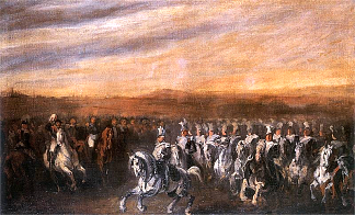 德韦尼茨基将军指挥波兰乌兰人 General Dwernicki Conducting Polish Uhlans (1840)，彼得亚雷