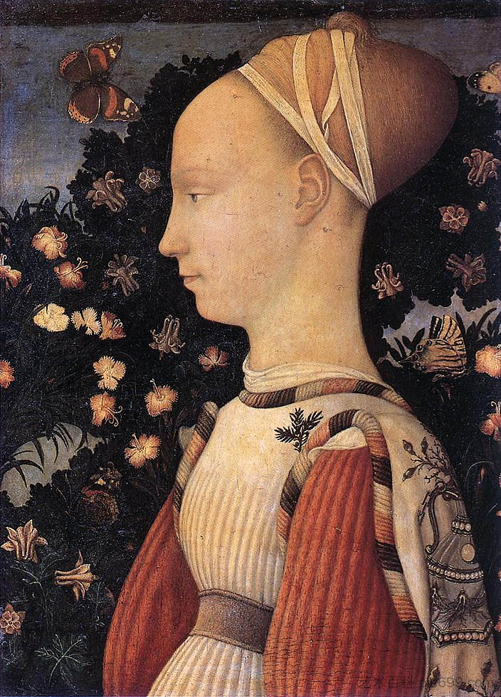埃斯特家族公主的肖像 Portrait of a Princess of the House of Este (c.1449),安东尼奥·皮萨内洛