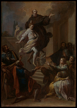 库比蒂诺圣约瑟夫的奇迹 A Miracle of Saint Joseph of Cupertino (1750)，普拉西多·科斯坦齐