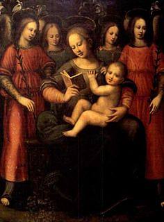 麦当娜与孩子和四个天使 Madonna with child and four angels，普洛蒂拉拉内利