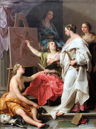 艺术寓言 Allegory of the Arts (1740)，蓬佩奥·巴托尼