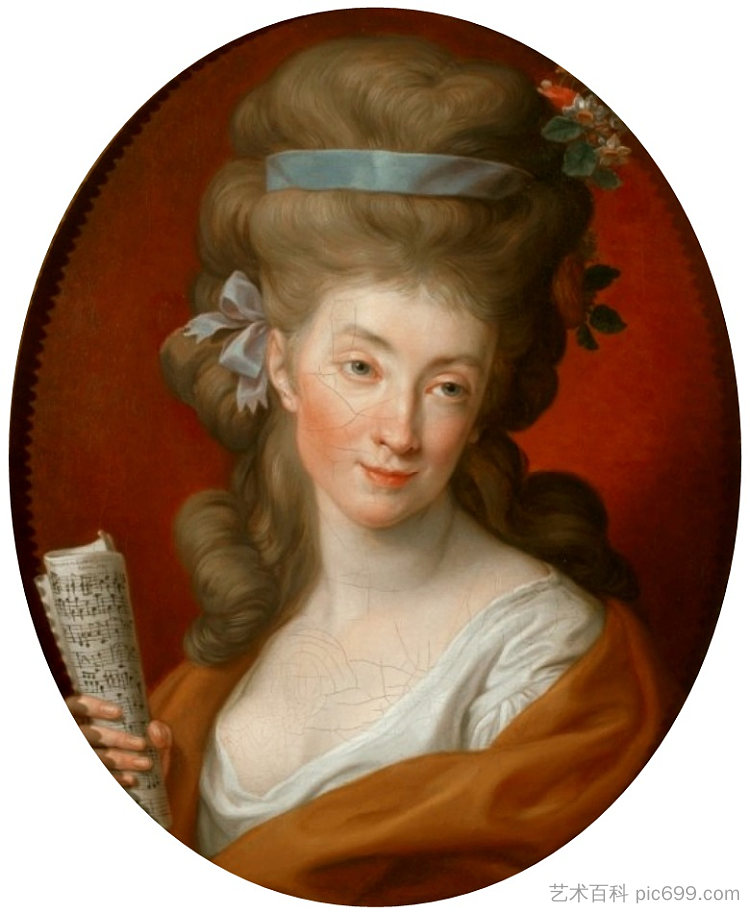 Portrait of Izabela (Elżbieta) Potocka née Lubomirska 飾演 Polyhymnia Portrait of Izabela (Elżbieta) Potocka Née Lubomirska as Polyhymnia (1779),蓬佩奥·巴托尼