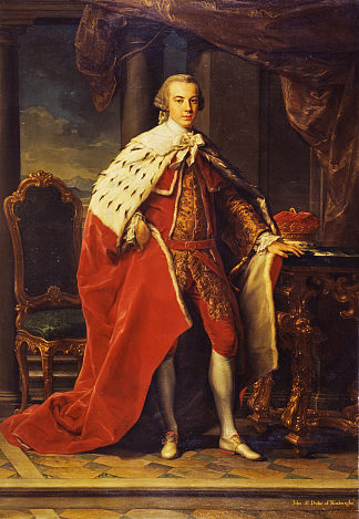 第三代罗克斯堡公爵约翰·克尔的肖像 Portrait of John Ker, 3rd Duke of Roxburghe (1761)，蓬佩奥·巴托尼