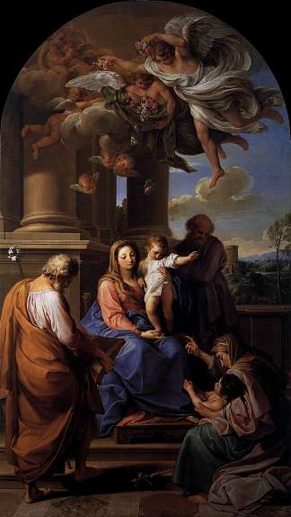 圣母子与圣徒 Virgin and Child with Saints，蓬佩奥·巴托尼
