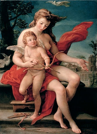 维纳斯和丘比特 Venus and Cupid (1785)，蓬佩奥·巴托尼