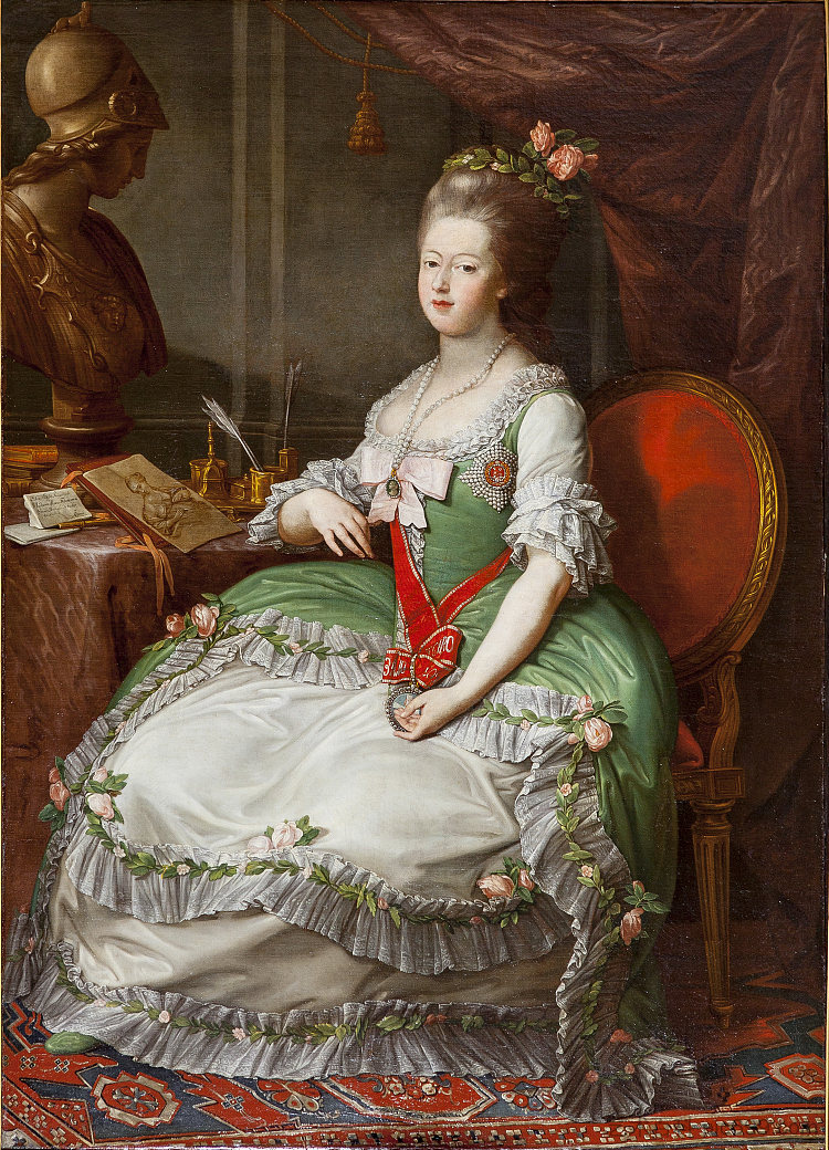 玛丽亚·费奥多罗夫娜大公夫人的肖像 Portrait of Grand Duchess Maria Feodorovna (1782)，蓬佩奥·巴托尼