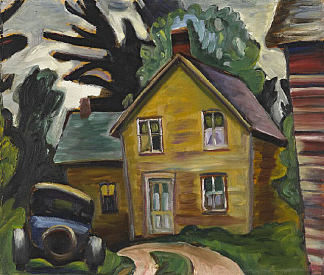 农舍和汽车 Farmhouse and Car (1933)，普鲁当斯·赫沃德