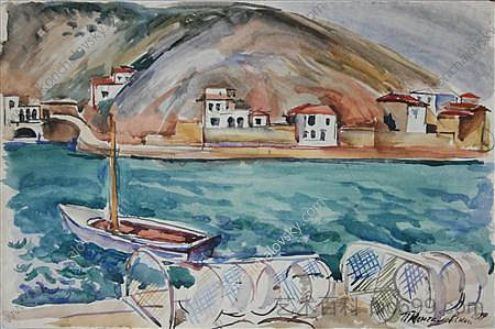 巴拉克拉瓦。渔网。 Balaklava. Fishing nets. (1929),孔科洛夫茨基