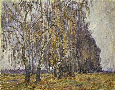 贝尔基诺。桦树。 Belkino. Birches. (1907)，孔科洛夫茨基