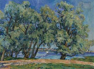 蓝柳 Blue willows (1926)，孔科洛夫茨基