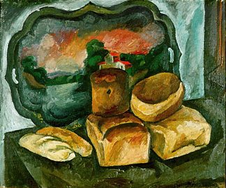 面包和托盘 Breads and the tray (1912)，孔科洛夫茨基