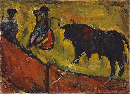 斗牛。研究。 Bullfight. Study. (1910)，孔科洛夫茨基