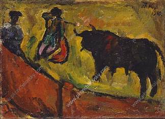 斗牛。研究。 Bullfight. Study. (1910)，孔科洛夫茨基