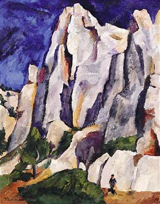 黑 醋栗。悬崖。 Cassis. Cliffs. (1913)，孔科洛夫茨基
