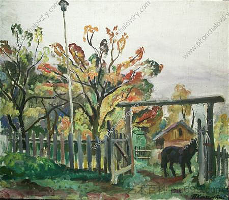 门口的马 Horse at the gate (1930)，孔科洛夫茨基