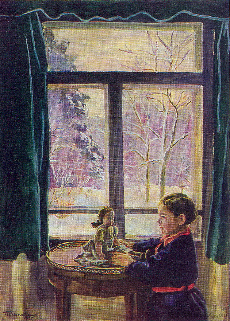 窗边的卡佳 Katya by the window (1935)，孔科洛夫茨基