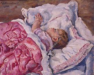 卡佳睡觉 Katya sleeping (1932)，孔科洛夫茨基