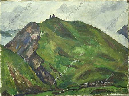 卡兹别克。盖盖蒂。 Kazbek. Gergeti. (1927),孔科洛夫茨基