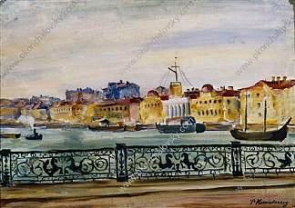 列宁格勒。尼古拉斯桥。 Leningrad. Nicholas Bridge. (1931)，孔科洛夫茨基