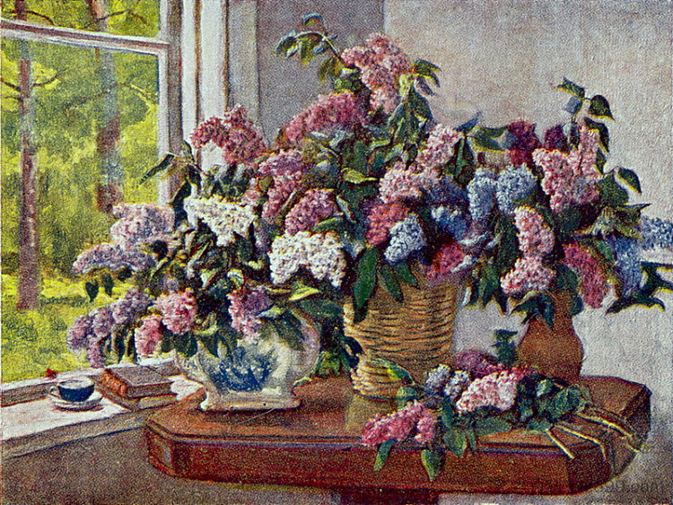 窗边的丁香花 Lilacs by the window，孔科洛夫茨基