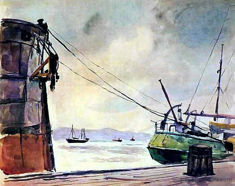 摩尔曼斯克。极夜。 Murmansk. The polar night. (1937)，孔科洛夫茨基