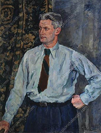 亚历山大·亚历山德罗维奇·法捷耶夫的肖像 Portrait of Alexander Alexandrovich Fadeyev (1941)，孔科洛夫茨基