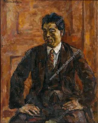 日本艺术家矢部山的肖像 Portrait of Japanese artist Yabe-shan (1927)，孔科洛夫茨基