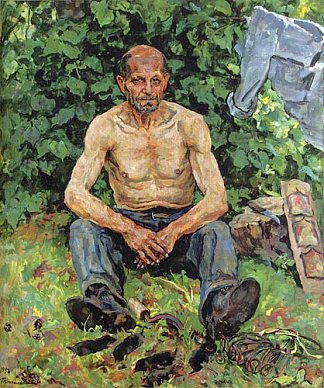 鼹鼠捕手费多尔·彼得罗维奇的肖像 Portrait of mole-catcher Fedor Petrovich (1938)，孔科洛夫茨基