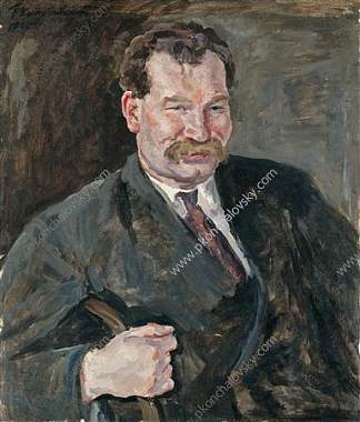 V.F.萨哈罗夫的肖像 Portrait of V. F. Sakharov (1935)，孔科洛夫茨基