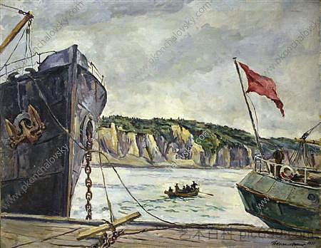 摩尔曼斯克码头 Quay in Murmansk (1936)，孔科洛夫茨基