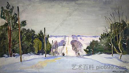 冬天的塞斯 Shosse in winter (1933)，孔科洛夫茨基