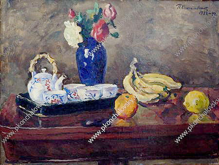 静物画。香蕉。 Still Life. Bananas. (1942)，孔科洛夫茨基