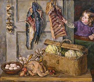 静物画。每个胜利者。 Still Life. Every victuals. (1944)，孔科洛夫茨基