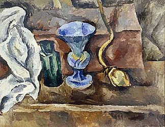 静物画。莲花。 Still Life. Lotus. (1917)，孔科洛夫茨基