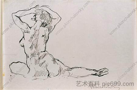 模特坐下来 The Model sitting back (1935)，孔科洛夫茨基