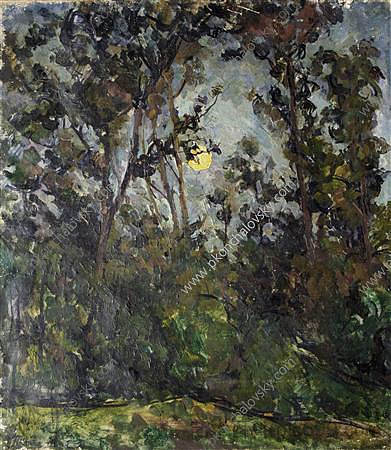 月亮穿过树林 The moon through the trees (1923)，孔科洛夫茨基